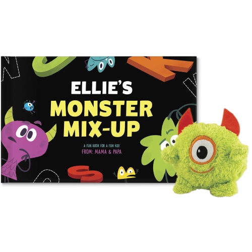 Monster Mix-up Personalized Book and Monster Plush Gift Set