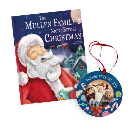 Our Family's Night Before Christmas Personalized Book and Ornament Gift Set