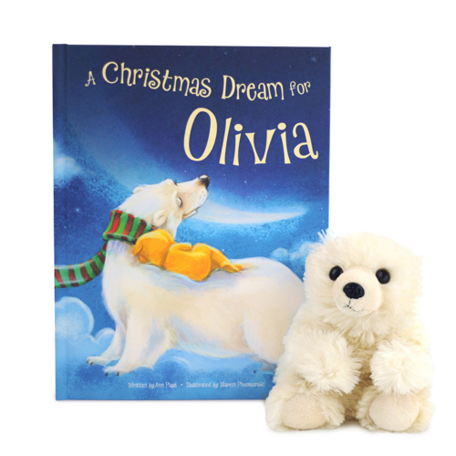 A Christmas Dream for Me Personalized Storybook and Polar Bear Gift Set 