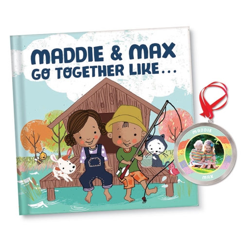 We Go Together Like... Personalized Book and Ornament Gift Set