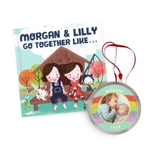 We Go Together Like... Personalized Book and Ornament Gift Set