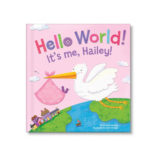 Hello World! Personalized Board Book - Pink