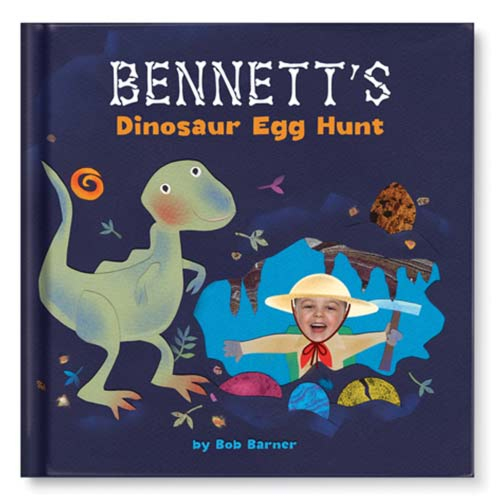 Dinosaur Egg Hunt Personalized Book Cover