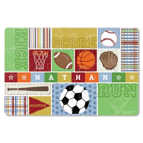 Kick, Score, Run! Personalized Puzzle - 24 Pieces