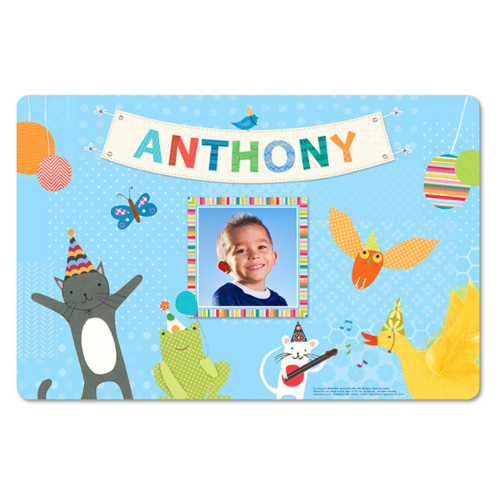 Let's Celebrate! Personalized Placemat - Blue