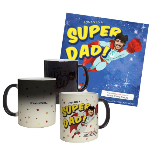 Super Dad! Personalized Book and Color-Changing Mug Gift Set