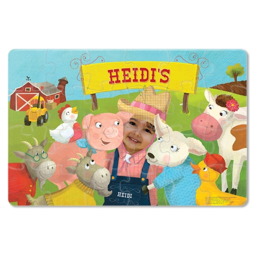 My Farm Friends Personalized Puzzle - 24 Pieces