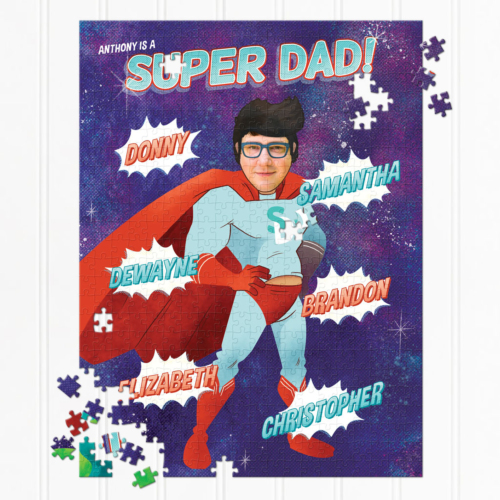 Super Dad Personalized Puzzle – 500  Pieces