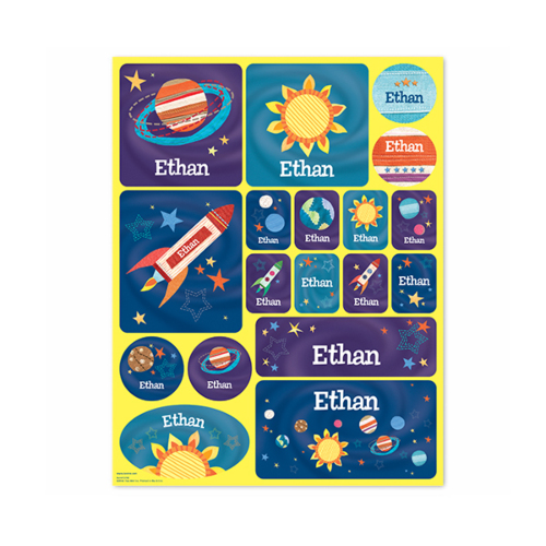 Blast Off! Personalized Stickers