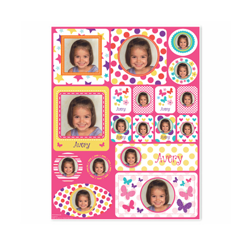 Picture Perfect Personalized Sticker - Pink