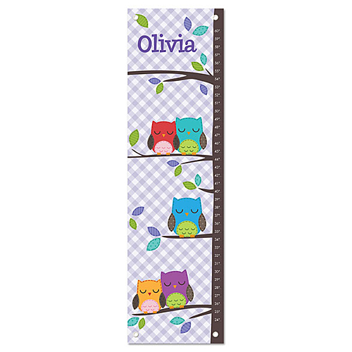 Gingham Owl Personalized Growth Chart