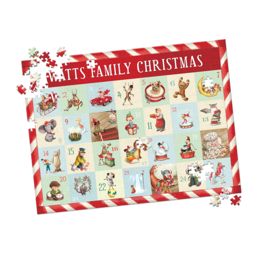 Countdown to Christmas Personalized Puzzle - 500 Pieces 