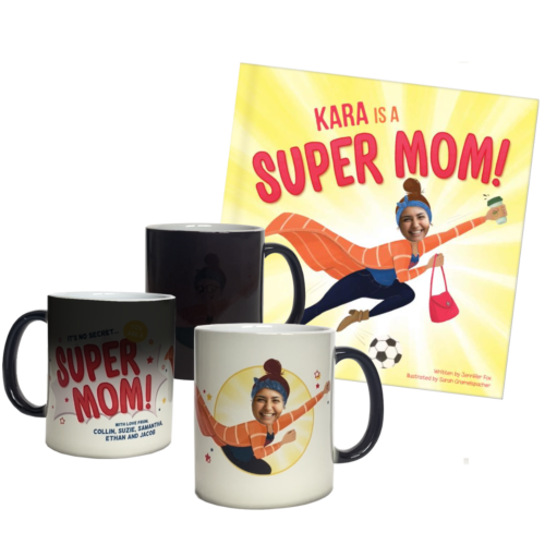 Super Mom! Personalized Book and Color-Changing Mug Gift Set