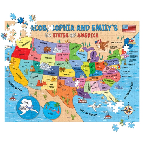 My 50 States Personalized Puzzle - 500 Pieces