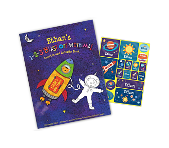 1-2-3 Blast-Off with Me Coloring Book and Sticker Gift Set