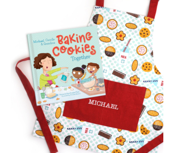 Baking Cookies Together Personalized Storybook and Apron Gift Set