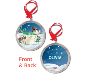 Singing Snowman Personalized Ornament
