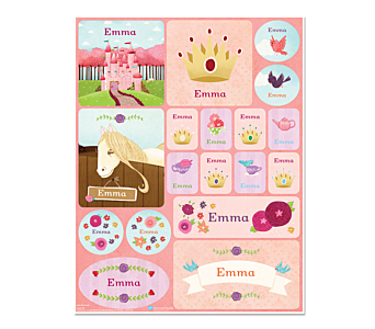 Princess Personalized Stickers