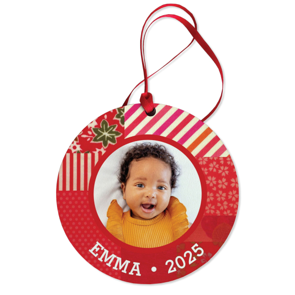 Very Merry Personalised Photo Ornament