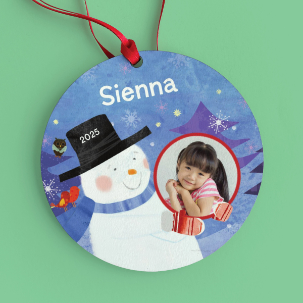 Magical Snowman Personalised Photo Ornament