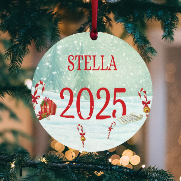 Festive North Pole Personalised Ornament