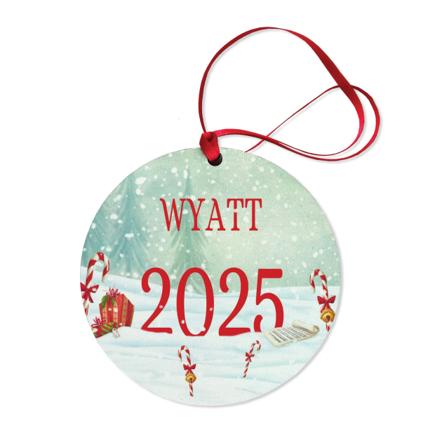 Festive North Pole Personalised Ornament