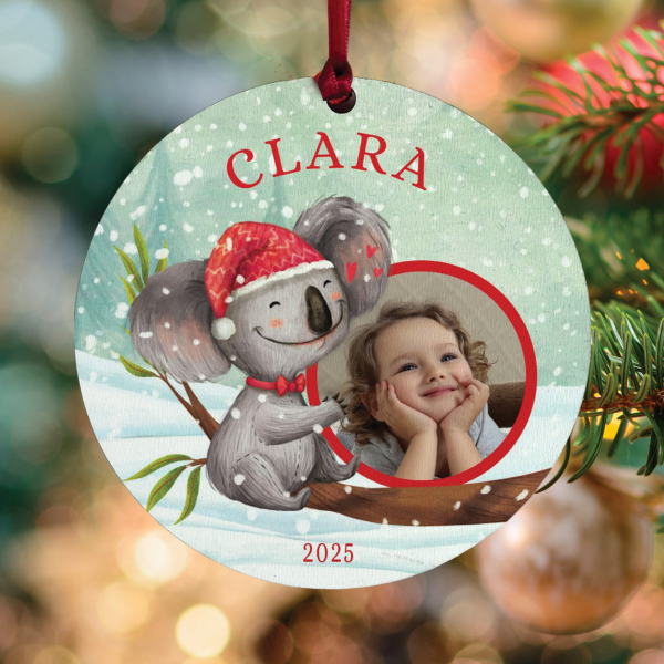 Festive North Pole Personalised Photo Ornament