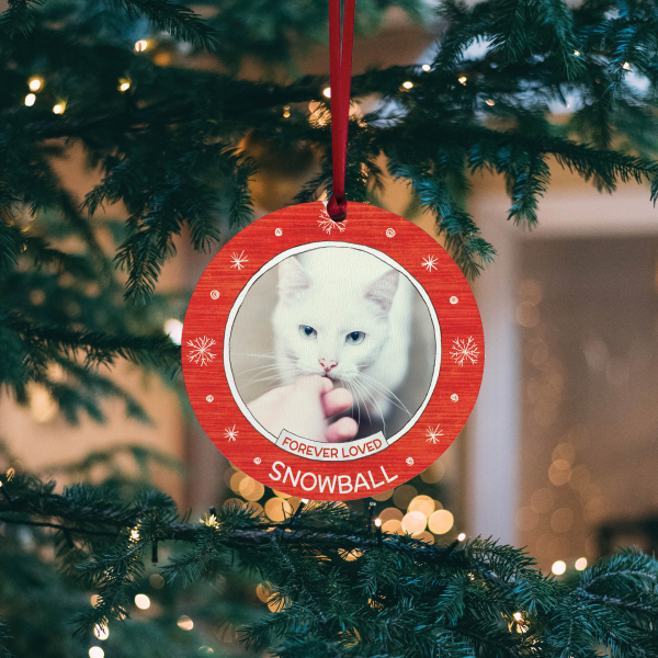 Cat Memorial Personalised Ornament
