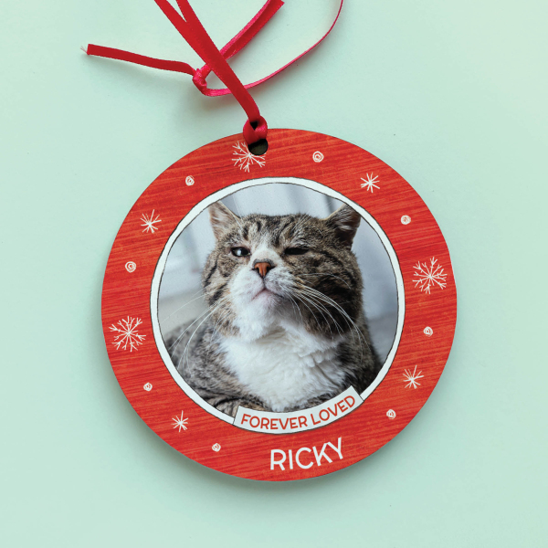 Cat Memorial Personalised Ornament
