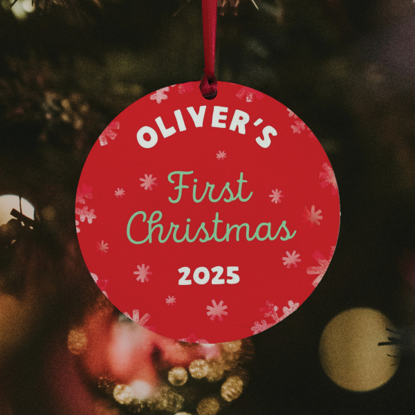 Baby's First Christmas Personalised Ornament