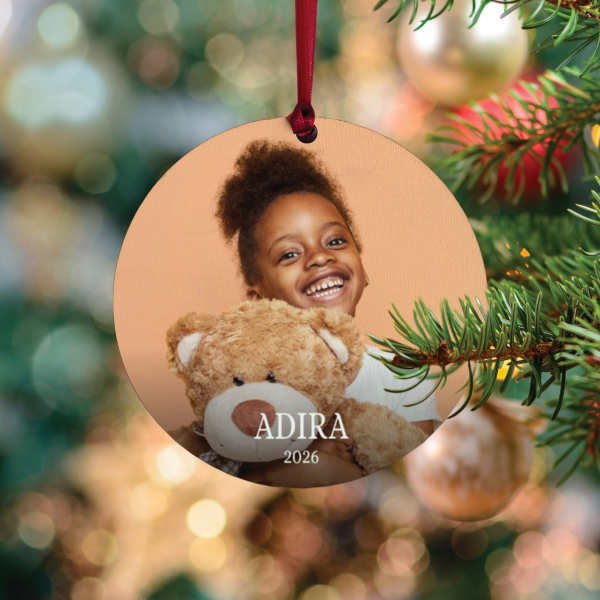 Photo Circle Personalised Ornament