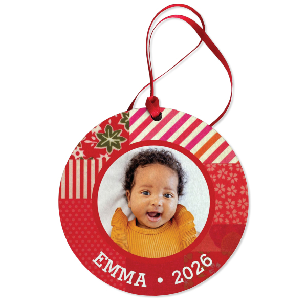 Very Merry Personalised Photo Ornament