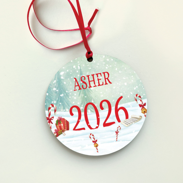 Festive North Pole Personalised Ornament