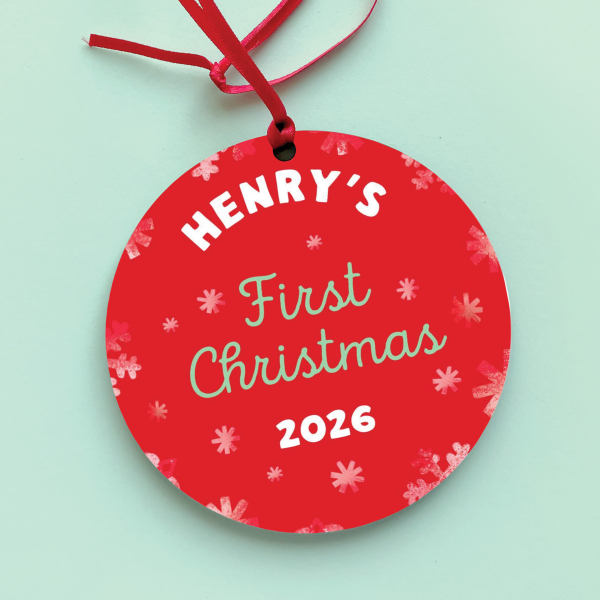 Baby's First Christmas Personalised Ornament