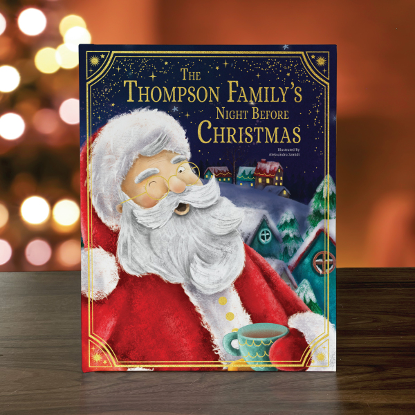 Our Family’s Night Before Christmas Personalised Book Gold Foil Edition
