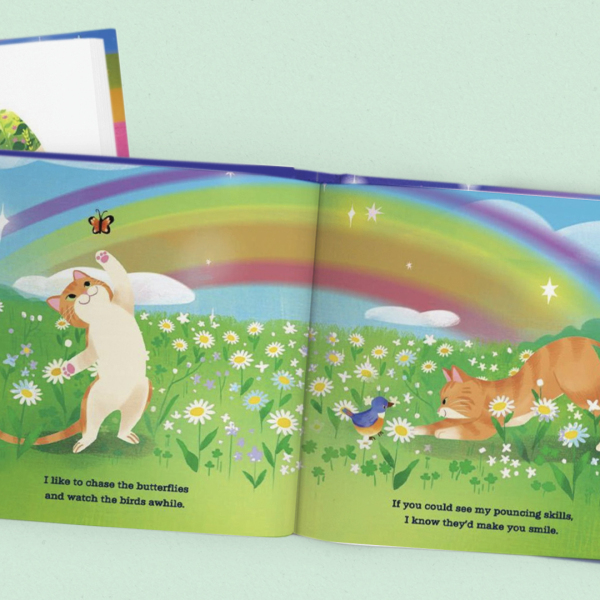 Rainbow Bridge Personalised Cat Book
