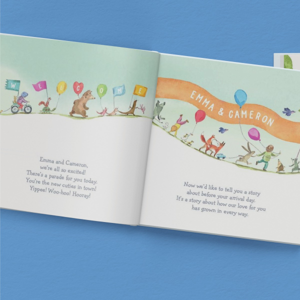New Cutie in Town for Twins Personalised Book