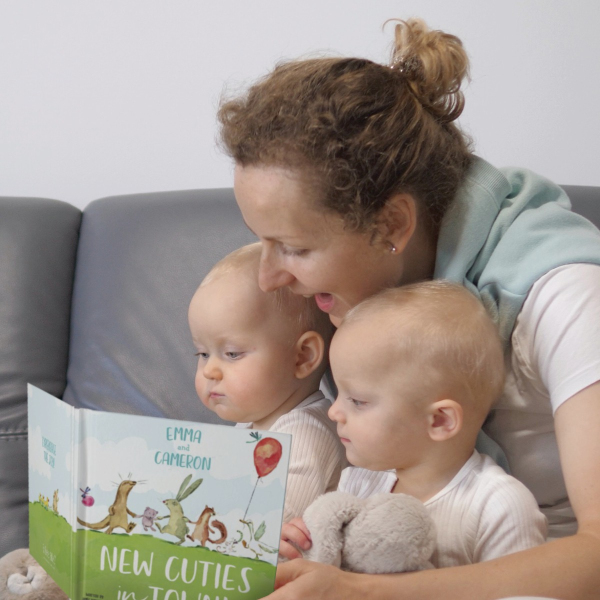 New Cutie in Town for Twins Personalised Book