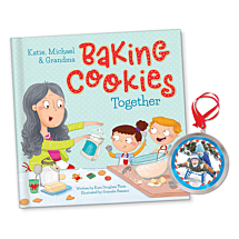Baking Christmas Cookies Together Personalized Storybook and Ornament Gift Set 