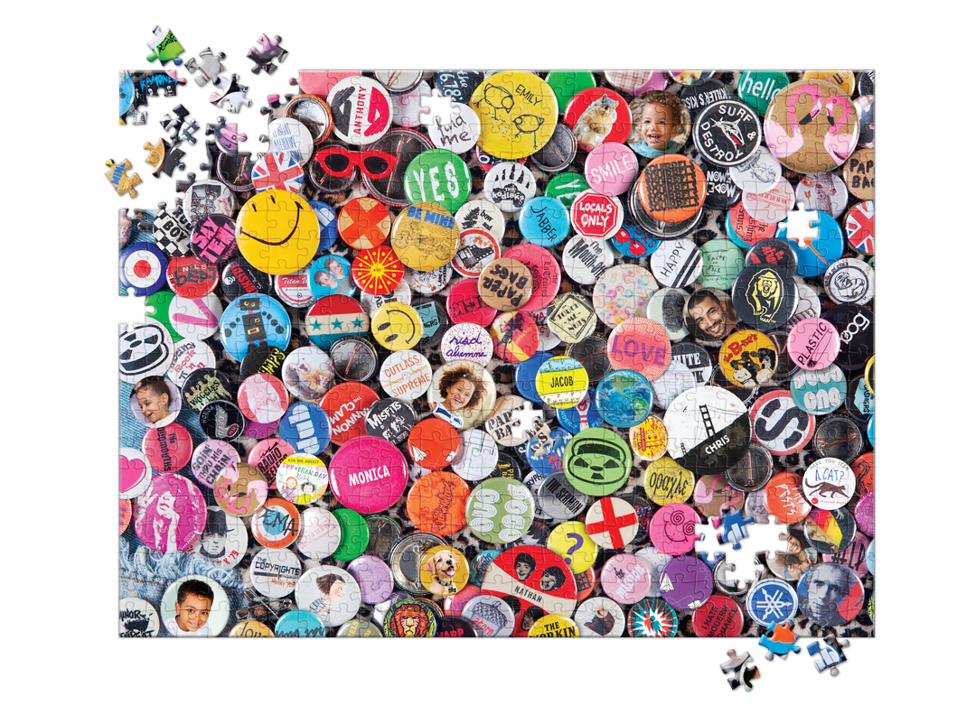 Find Me Buttons Personalized Seek and Find Puzzle - 500 pieces 