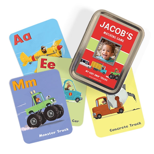 My Very Own Trucks 3-in-1 Personalized Matching Game