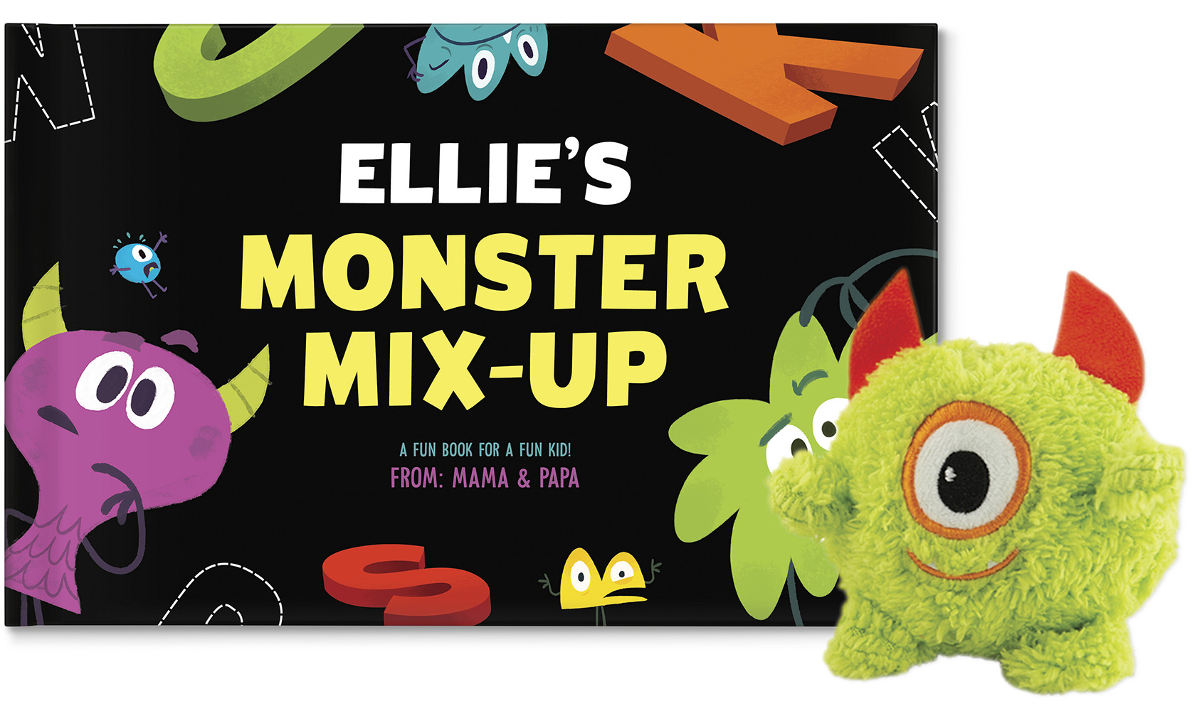Monster Mix-up Personalized Book and Monster Plush Gift Set