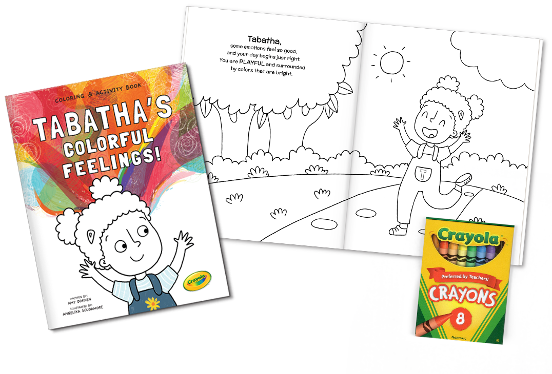 Crayola "Color My Feelings" Personalized Coloring Book and Crayons