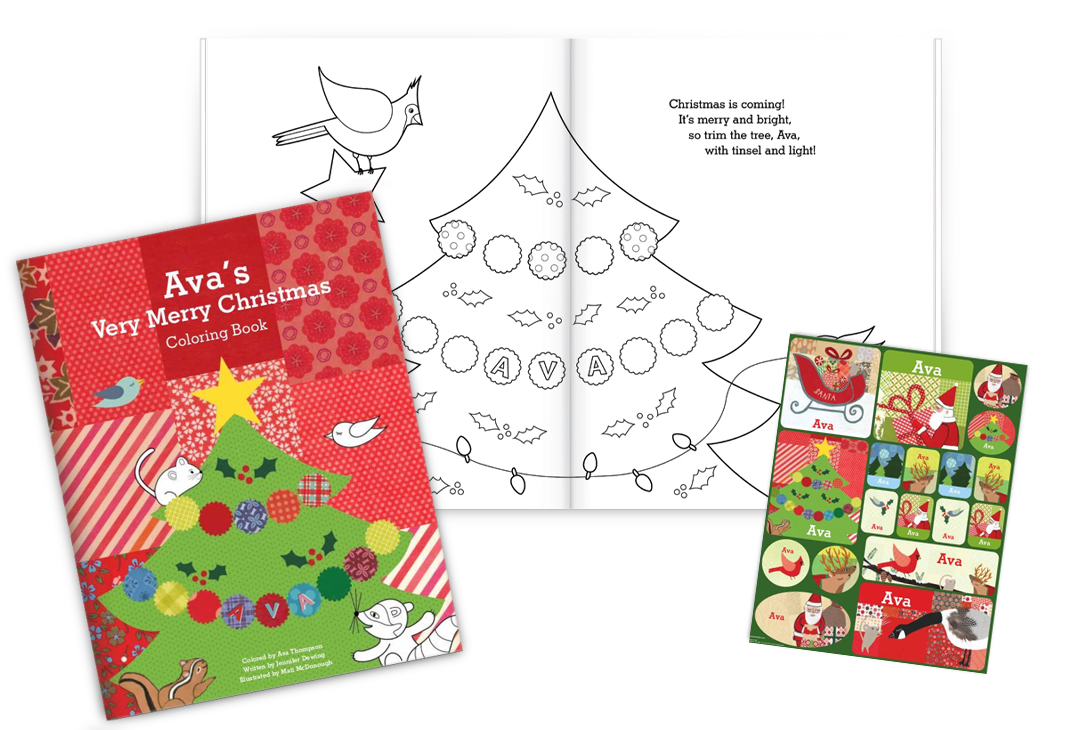 My Very Merry Christmas Coloring Book and Sticker Gift Set