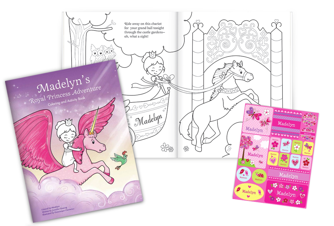 My Royal Princess Adventure Coloring Book and Sticker Gift Set