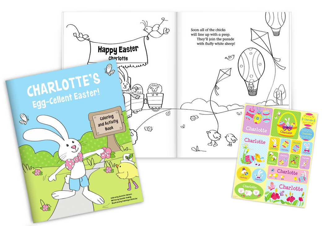 Easter Coloring Book and Sticker Gift Set