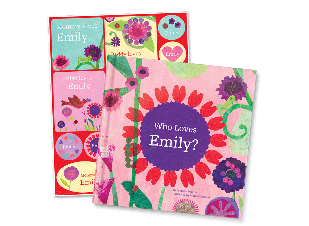 Who Loves Me? Pink Personalized Storybook & Stickers Gift Set