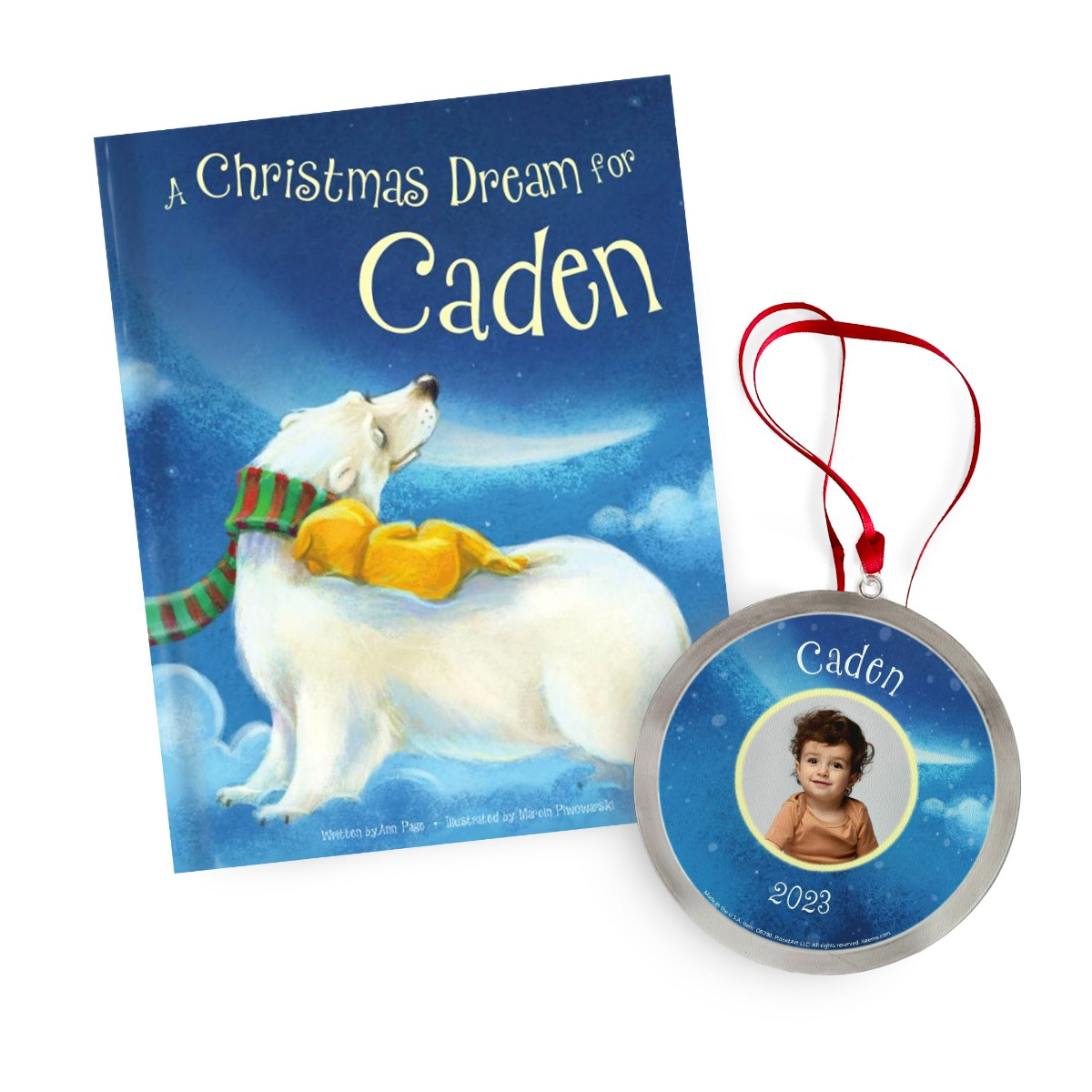 A Christmas Dream for Me Personalized Book and Ornament Gift Set