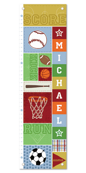 Kick, Score, Run Personalized Growth Chart