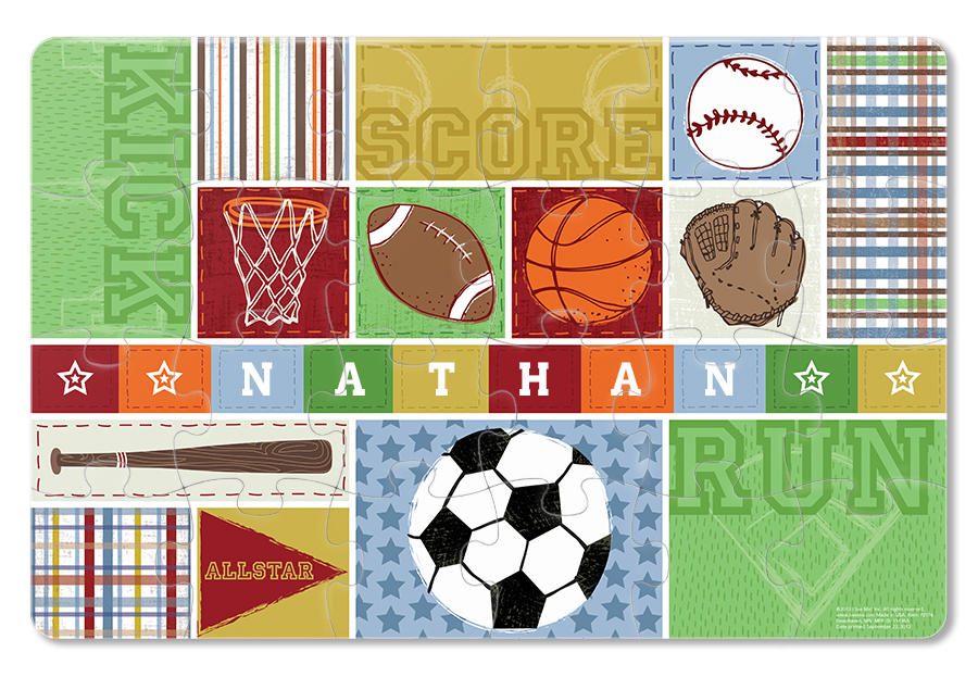 Kick, Score, Run! Personalized Puzzle